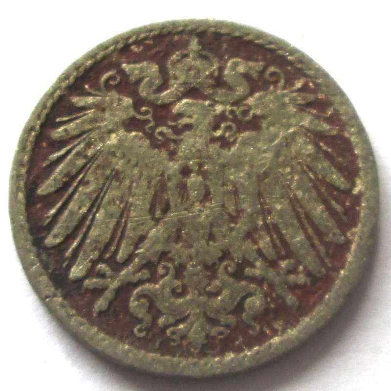 1899 Deutsches Reich 5 Pfennigs