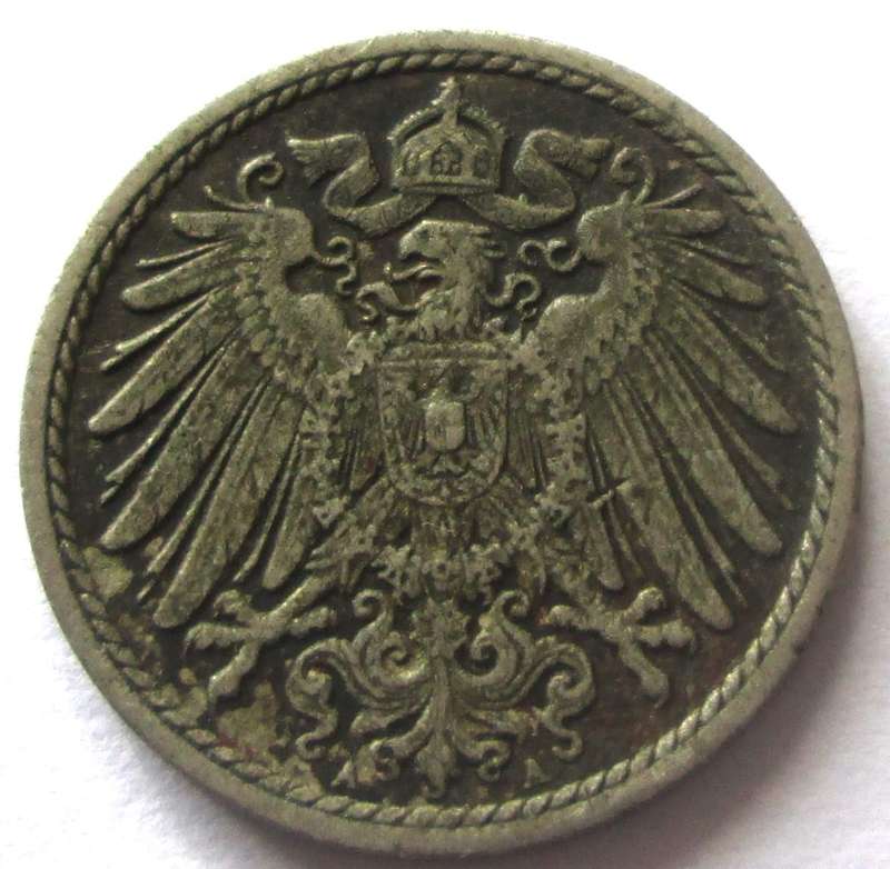1900 Deutsches Reich 5 Pfennigs
