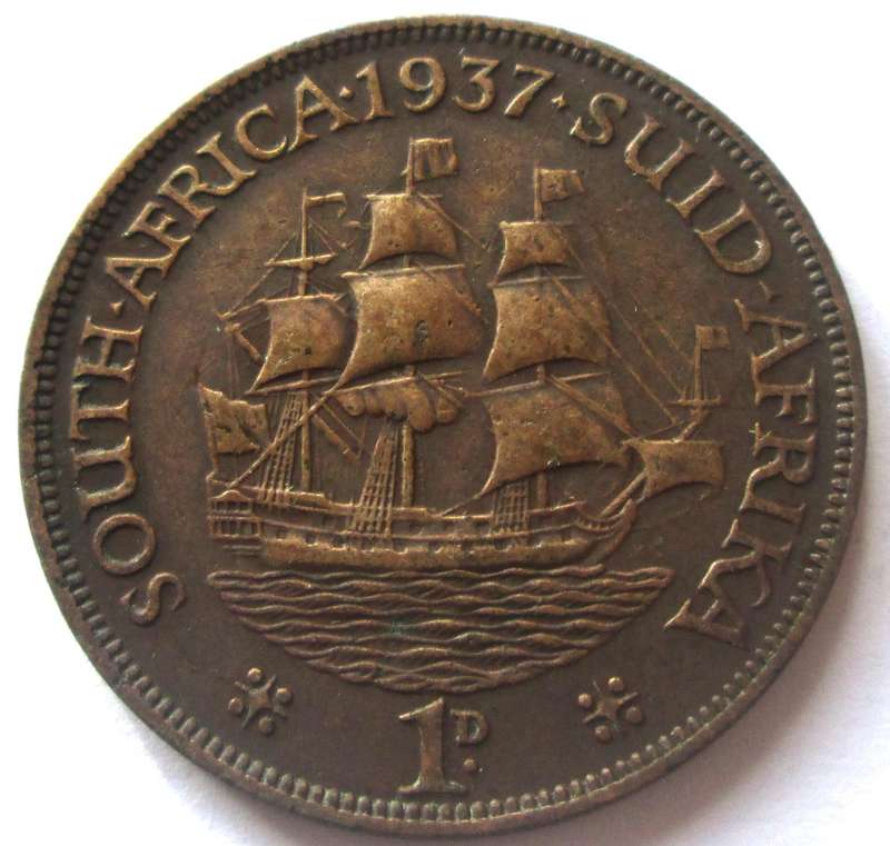 1937 Union of South Africa 1 Penny