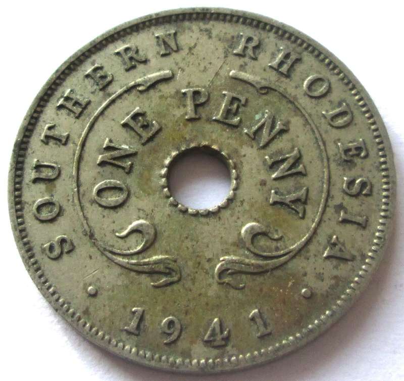 1941 Southern Rhodesia 1 Penny