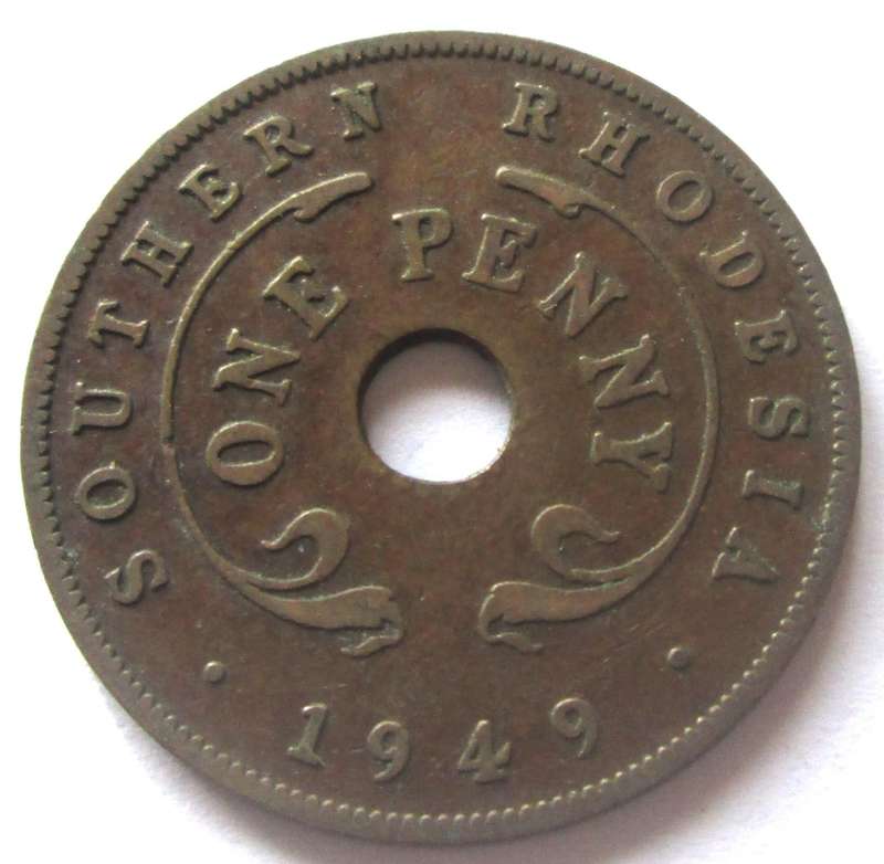 1949 Southern Rhodesia 1 Penny
