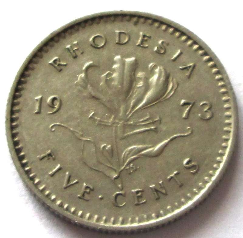 1973 Rhodesia 5 Cents