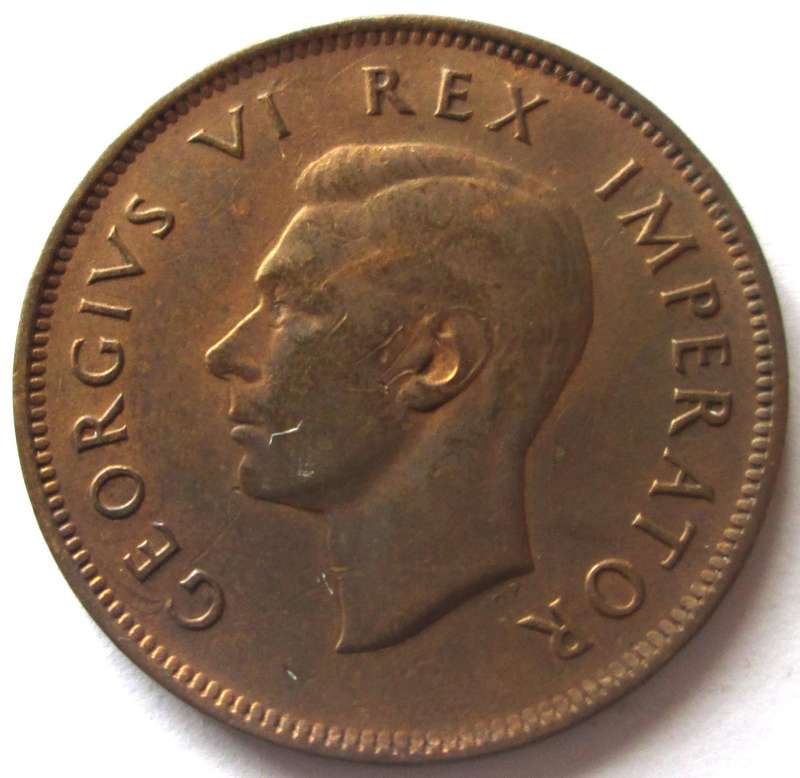 1940 Union of South Africa Half Penny