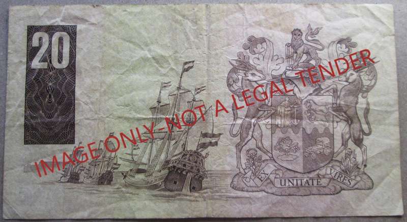 Twenty Rand South Africa Serial Nr D2 5 096285