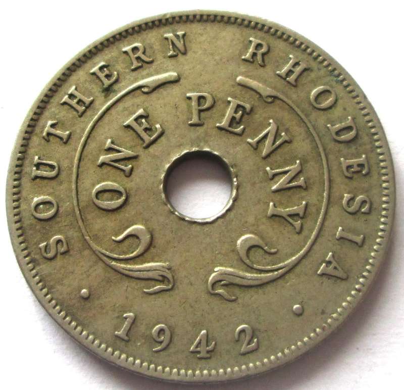1942 Southern Rhodesia 1 Penny
