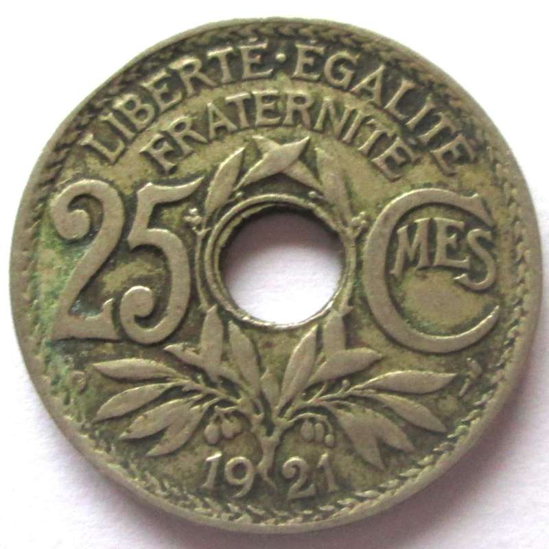 1921 France 25 Centimes
