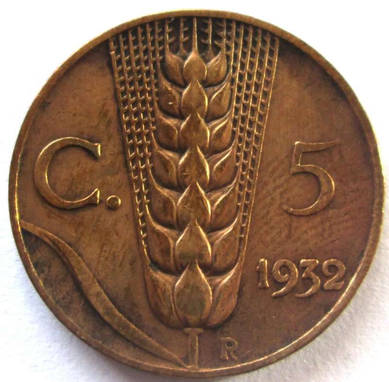 1932 Italy 5 Centesimi