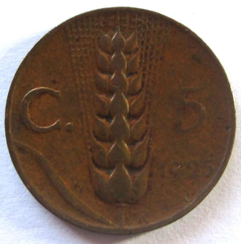 1925 Italy 5 Centesimi