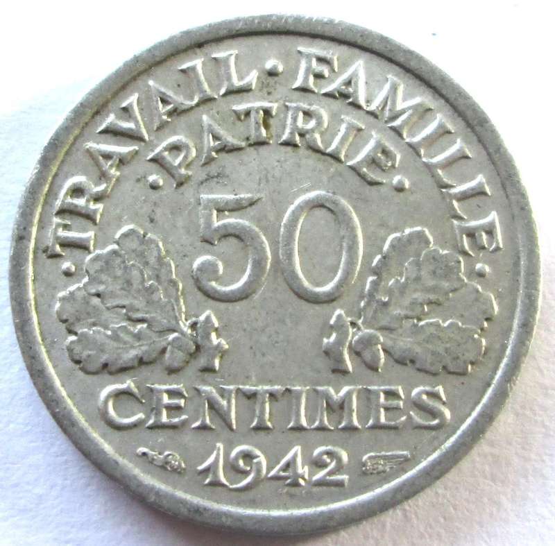 1942 France 50 Centimes