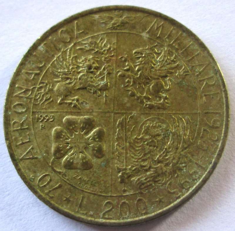 1993 Italy 200 Lira Commemorative