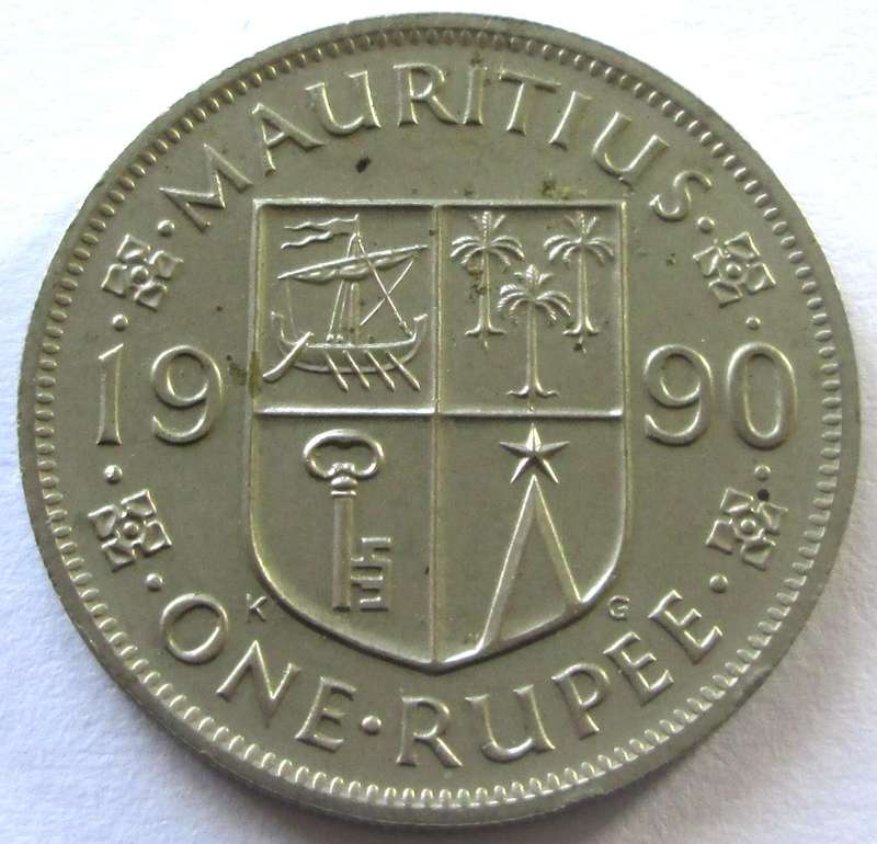 1990 Mauritius 1 Rupee