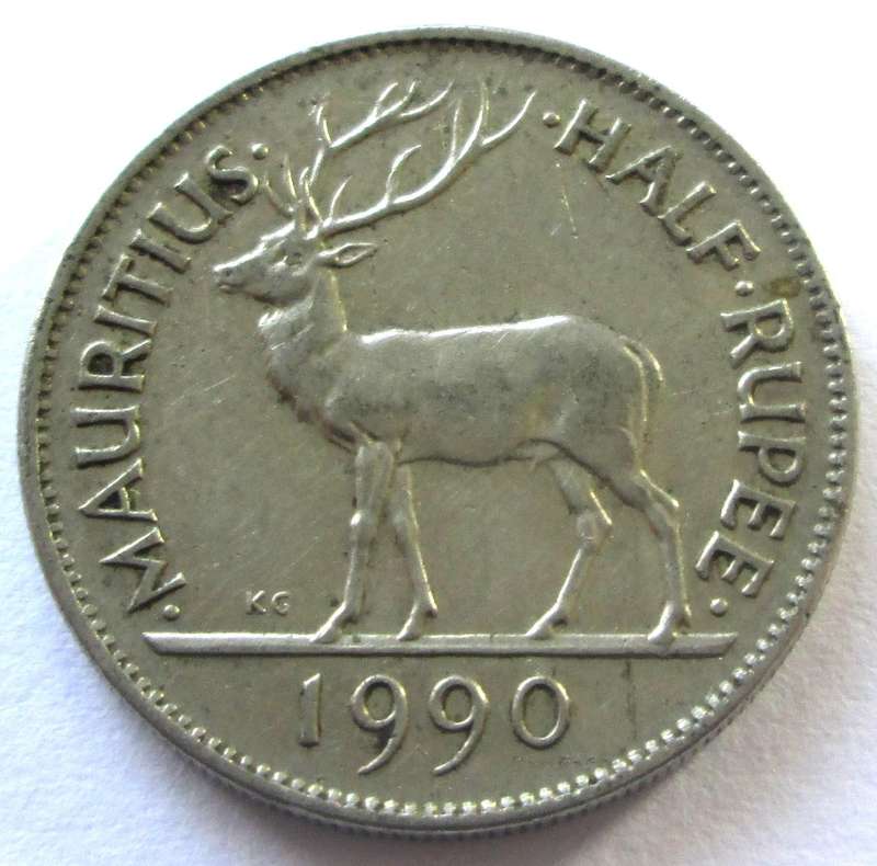 1990 Mauritius Half Rupee