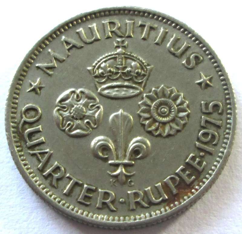 1975 Mauritius Quarter Rupee