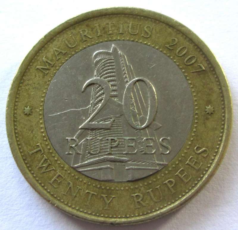 2007 Mauritius 20 Rupees