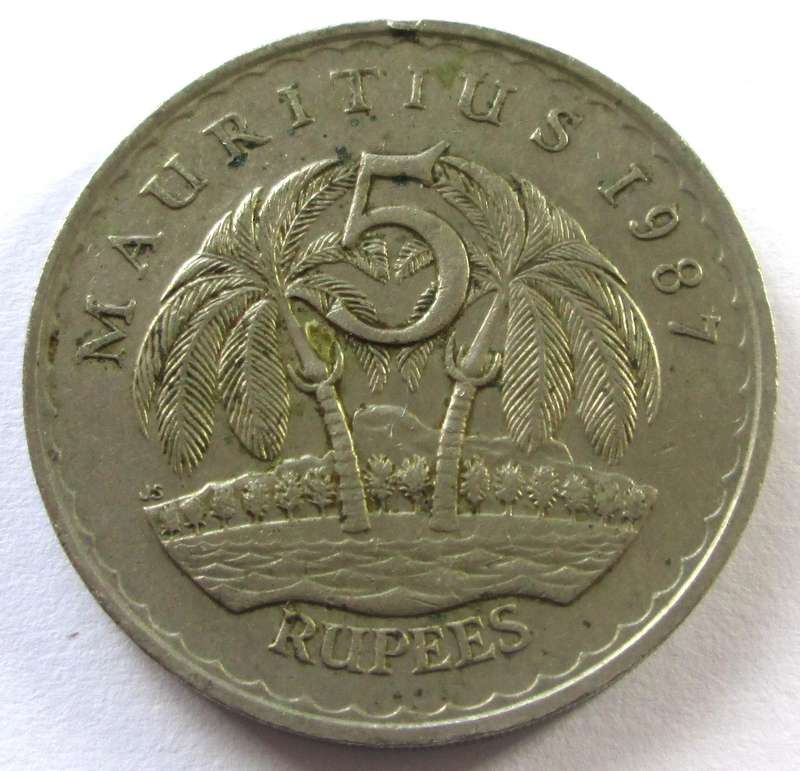 1987 Mauritius 5 Rupees