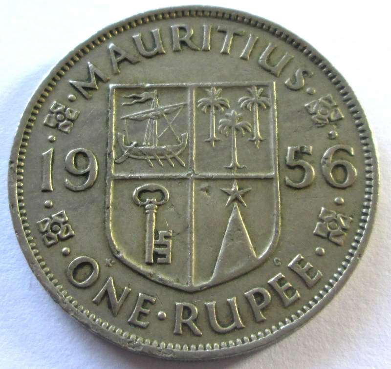 1956 Mauritius 1 Rupee
