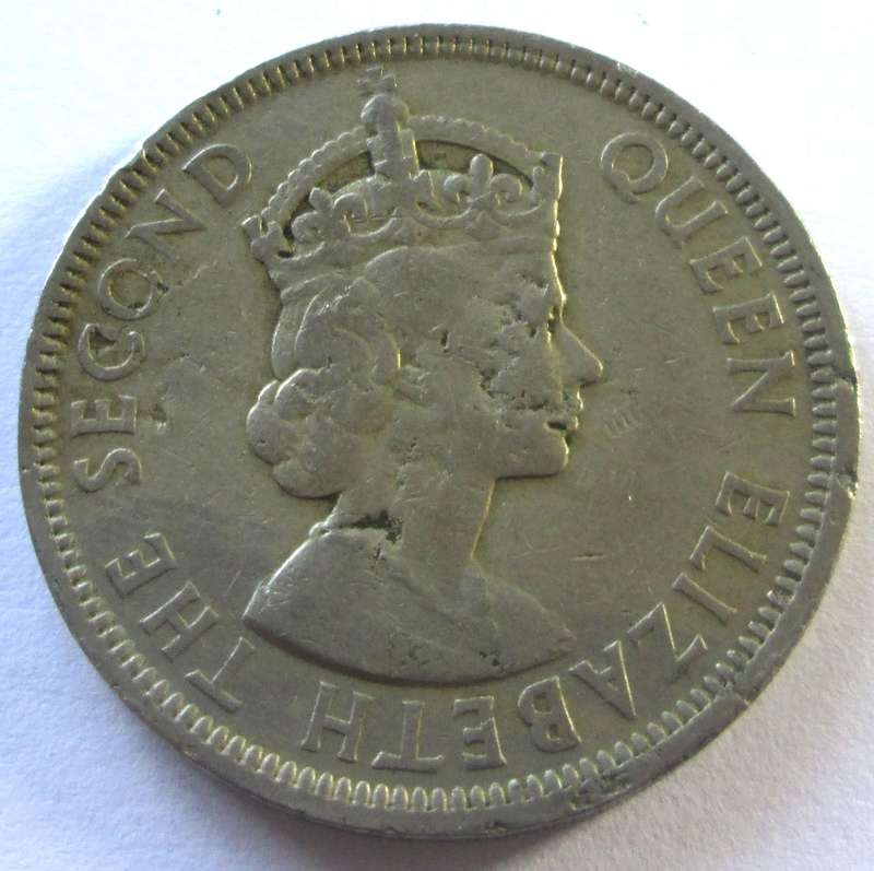 1956 Mauritius 1 Rupee