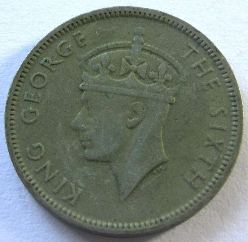 1950 Mauritius Half Rupee