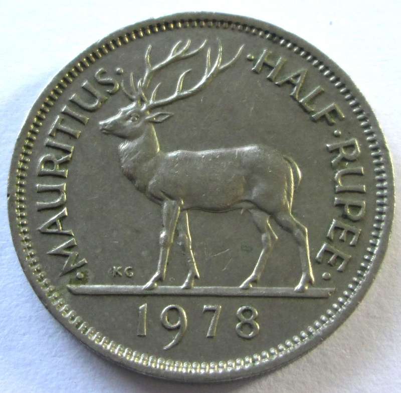 1978 Mauritius Half Rupee