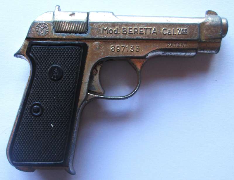 Beretta Die Cast Cal 7.65 Made in Italy Patent 897135 Cap Toy Gun
