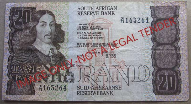 Twenty Rand South Africa Serial Nr D1 71 163264
