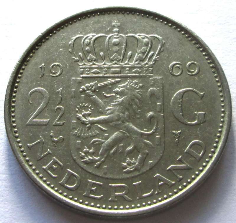 1969 Nederland 2 Half Gulden