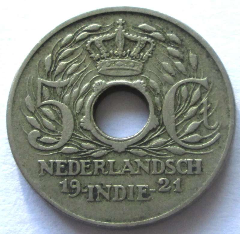1921 Nederlands East Indies 5 Cents