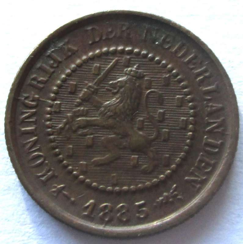1885 Nederland Half Cent