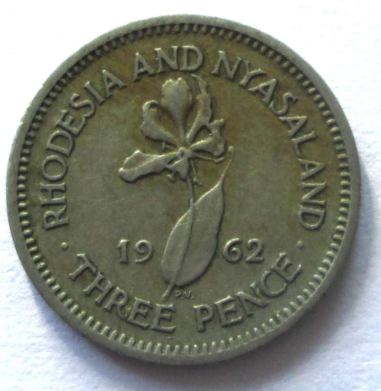 1962 Rhodesia and Nyasaland 3 Pence