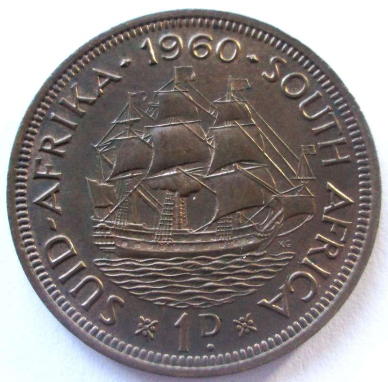1960 Union of South Africa 1 Penny