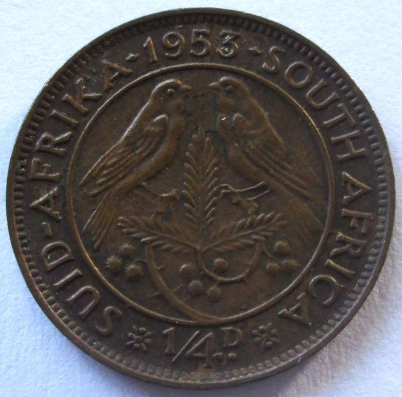 1953 Union of South Africa Quarter Penny