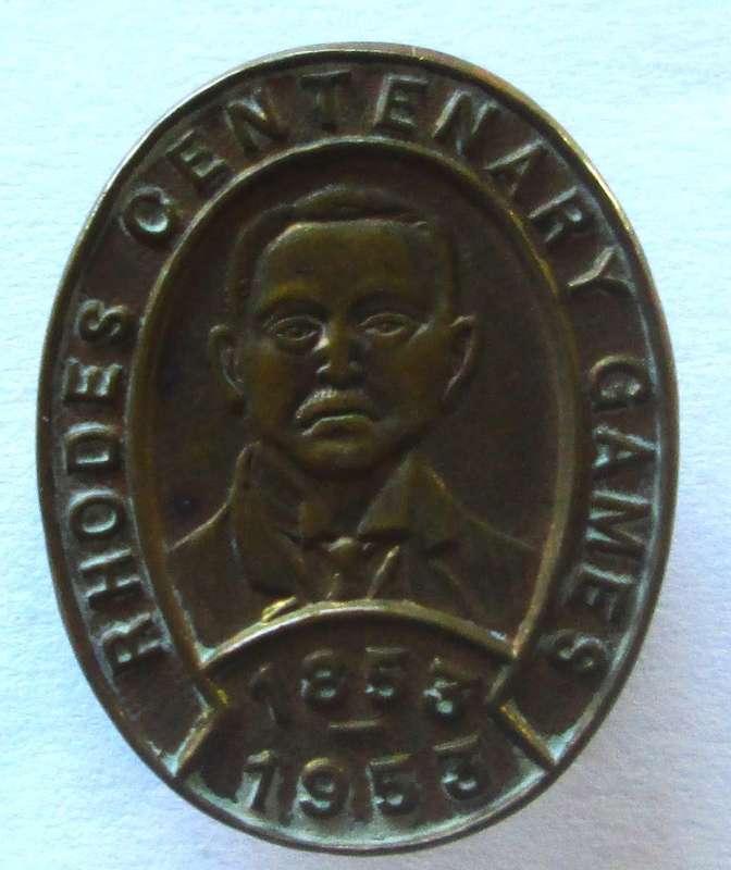 1953 Rhodes Centenary Games Rhodesia Pin Badge