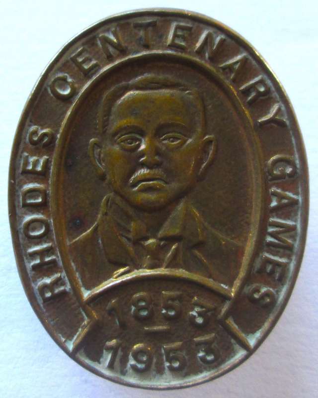 1953 Rhodes Centenary Games Rhodesia Pin Badge