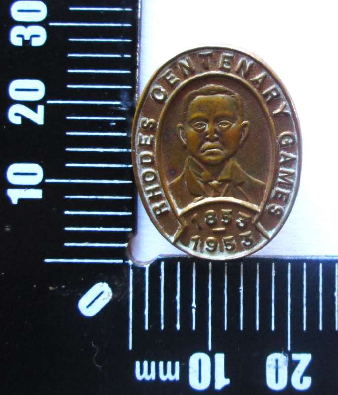 1953 Rhodes Centenary Games Rhodesia Pin Badge