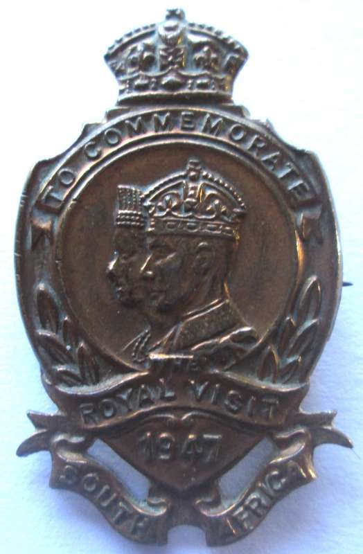 1947 To Commemorate The Royal Visit South Africa Pin