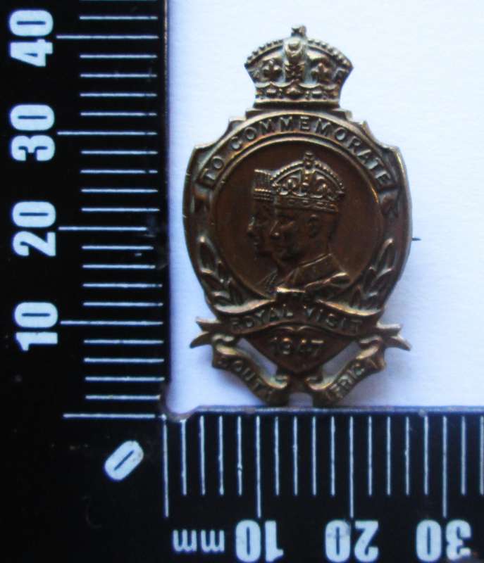 1947 To Commemorate The Royal Visit South Africa Pin