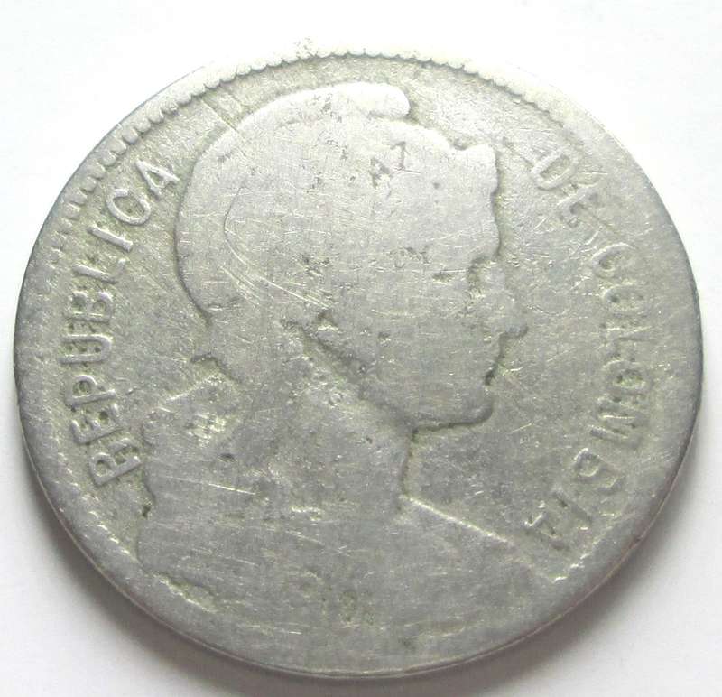 1907 - 1914 Colombia 5 Pesos