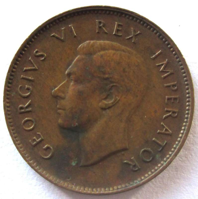 1945 Union of South Africa Quarter Penny