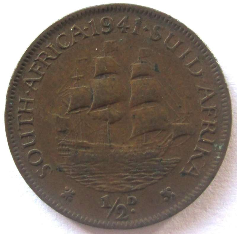 1941 Union of South Africa Half Penny