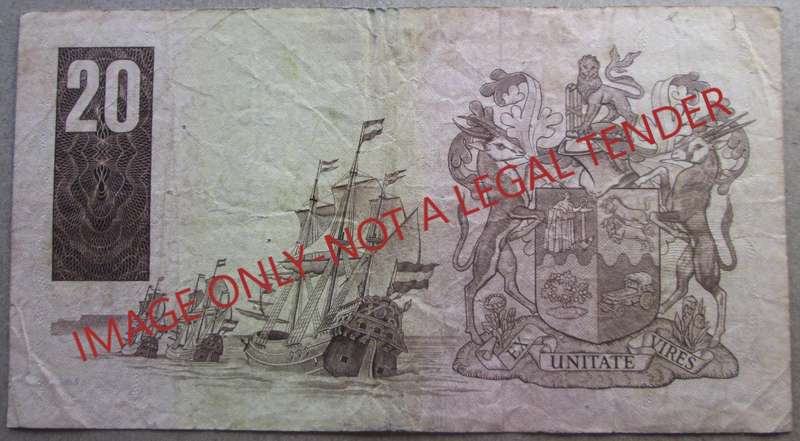 Twenty Rand South Africa Serial Nr D7 85 287760