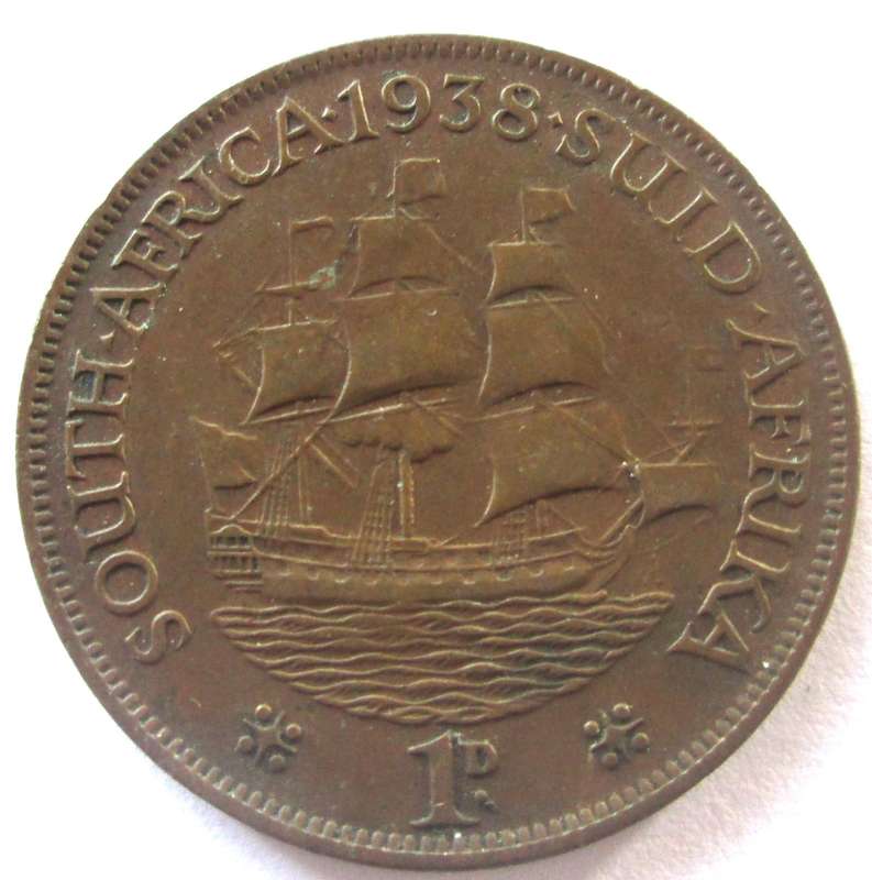 1938 Union of South Africa 1 Penny