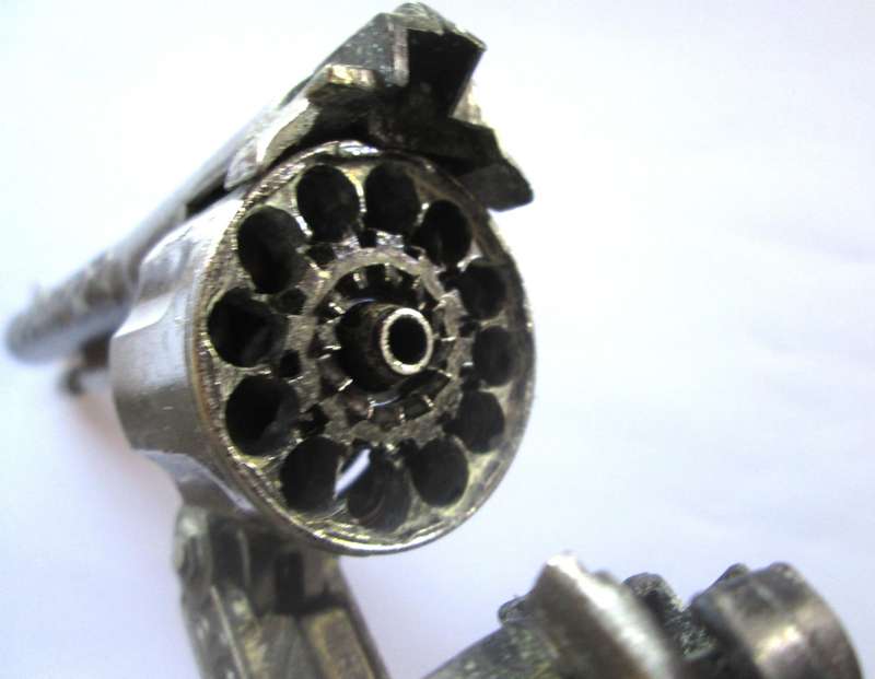 1950 Gonher Nr 122 Castalla Alicante Revolver Die Cast Cap Gun Made in Spain