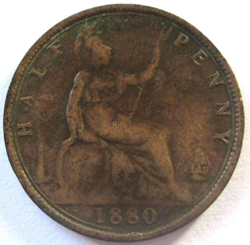 1880 Great Britain Half Penny