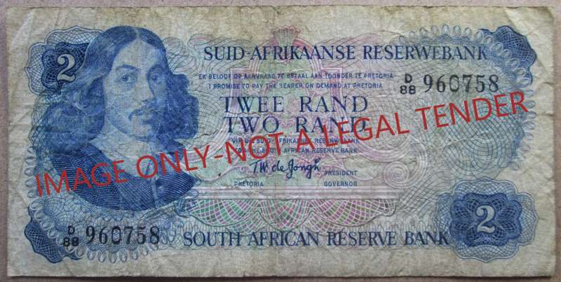 Two Rand South Africa Serial Nr D88 960758
