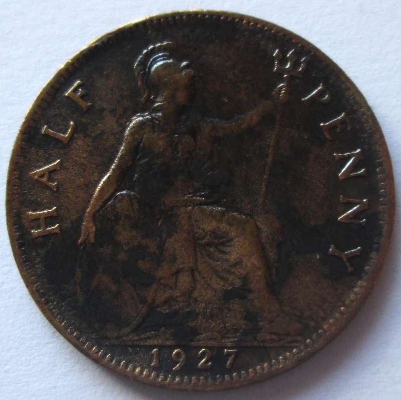 1927 Great Britain Half Penny