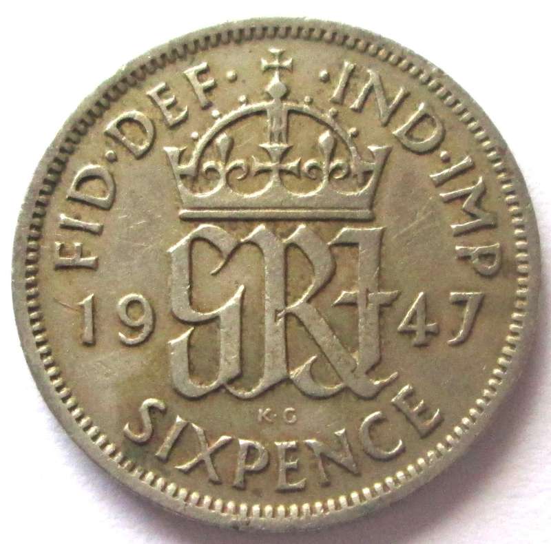 1947 Great Britain 6 Pence