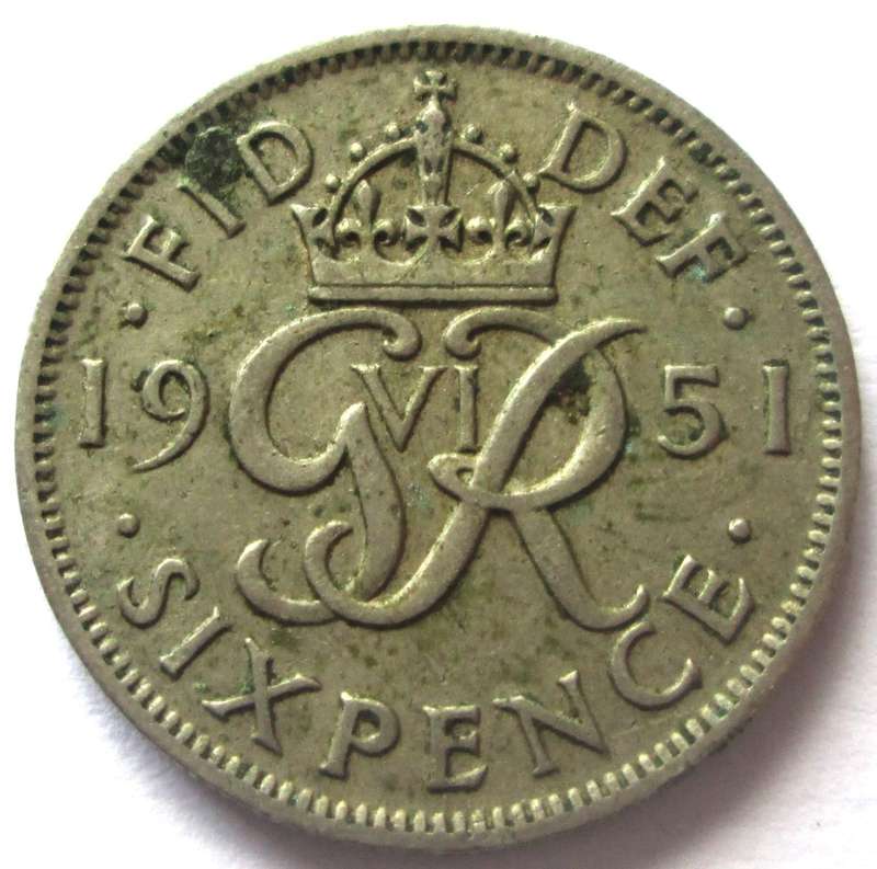 1951 Great Britain 6 Pence