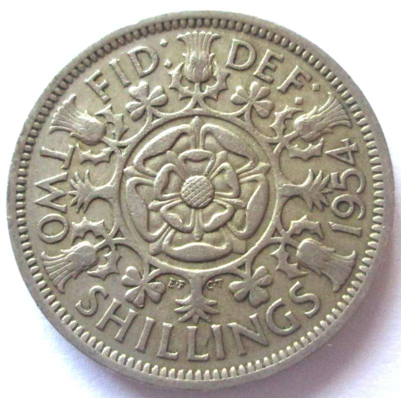 1954 Great Britain 2 Shillings