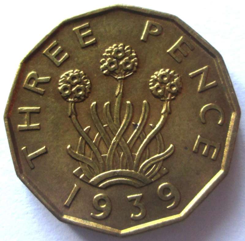 1939 Great Britain 3 Pence