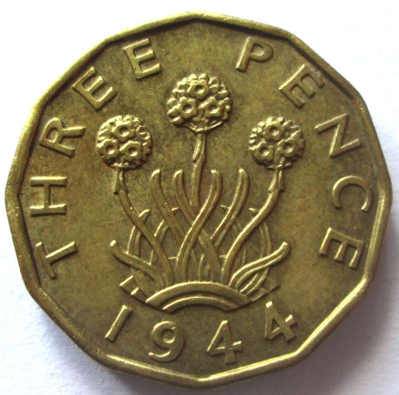 1944 Great Britain 3 Pence